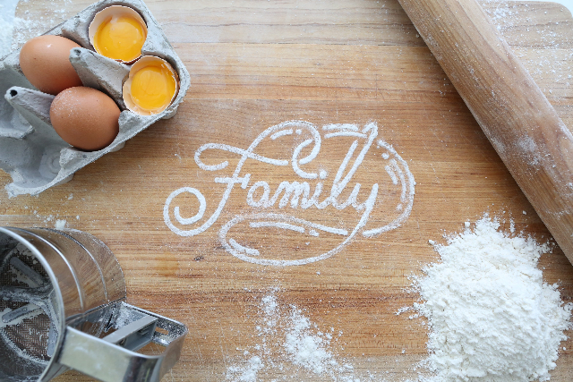 Ein Schrift für die Familie und Backen