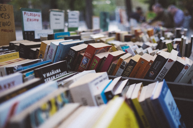 Viele Bücher in Buchhandlung