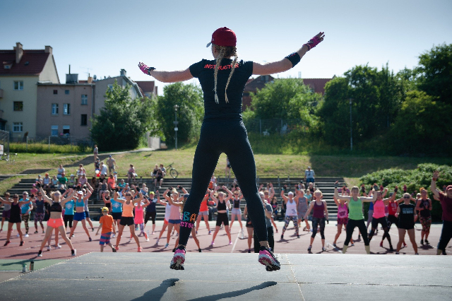 Ein Zumba im Freien